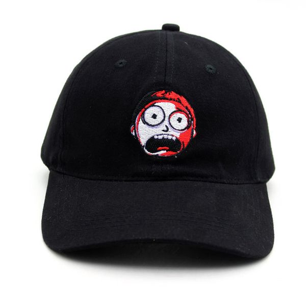 

new american animation rick morty embroidered baseball cap cartoon baseball cap men's and women's, Black;white
