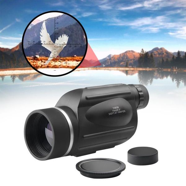 

telescope & binoculars nitrogen waterproof 13x50 monocular high power rangefinder bak4 prism for hiking hunting camping birdwatch