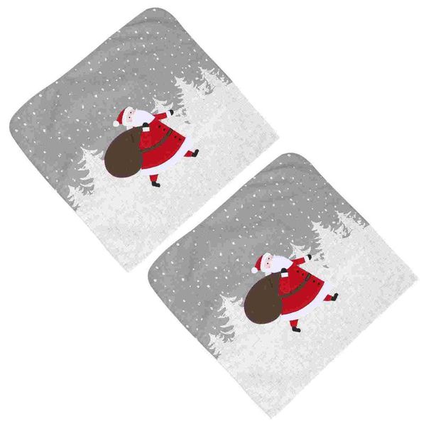 

chair covers 2pcs decorative cover xmas themed protection for home (red)