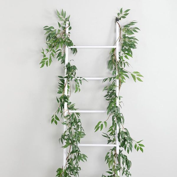 

1.7m artificial willow vine green leaves simulation plant ivy rattan garland wedding decoration home garden el fake flowers decorative & wre