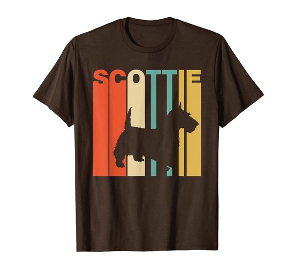 

Vintage 1970' Style Scottie Silhouette Cool Dog Owner Shirt, Mainly pictures