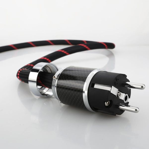 

smart power plugs hi fi rhodium plated carbon fiber schuko ac plug mc european