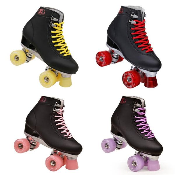 

inline & roller skates double row in 2021 lemon yellow 4-wheels women's