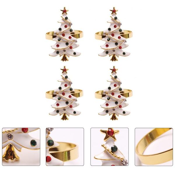 

napkin rings 4pcs adorable xmas creative in tree modeling