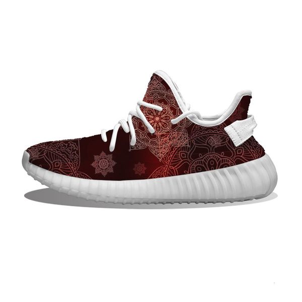 

diy custom red mandala running sho mh printed mens womens trainers outdoor sports sneakers 3945