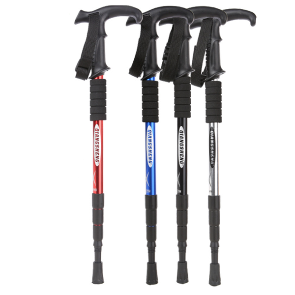 

trekking poles 1pcs folding hiking stick collapsible walking nordic sticks