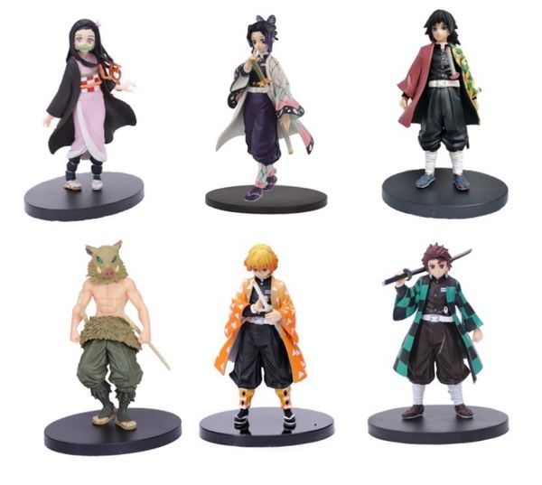 6 tamanho grande demon slayer pvc ação figura brinquedos dolls x0503