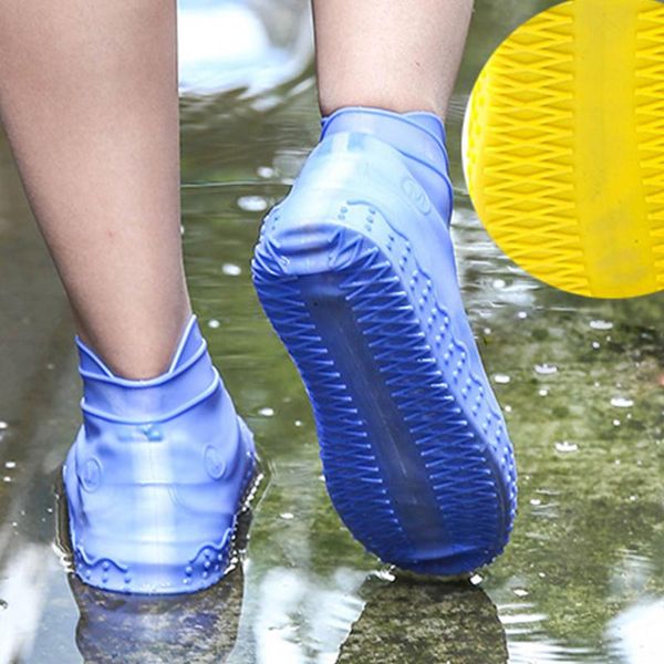 

shoe parts & accessories 1 pair outdoor reusable covers portable protective cycling fashion dustproof waterproof rain overshoes silicone non, White;pink