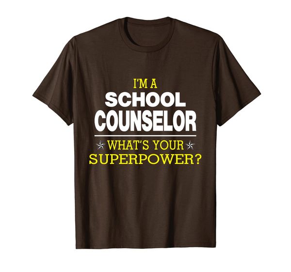 

i'm a school counselor what's your superpower t-shirt, White;black