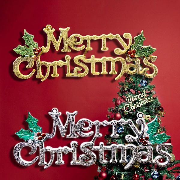 

christmas decorations year 2022 acrylic merry sign tree three-dimensional letter door listing party ornaments