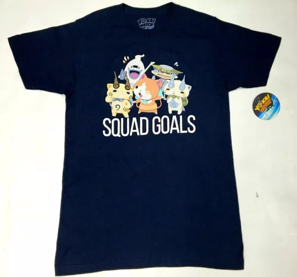 

anime yo-kai yokai watch squad goals t-shirt nwt 100% authentic, White;black