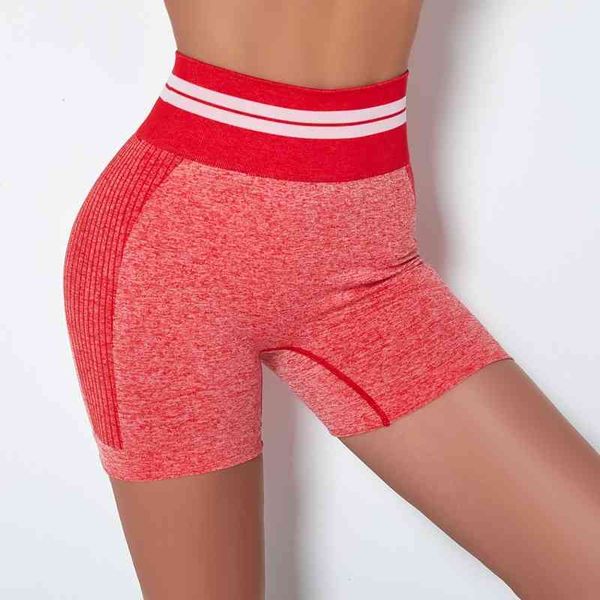 

summer quick-drying workout shorts women high waist gym yoga pant female butt lifting sport deportivo pantaloneta mujer 210514, White;black