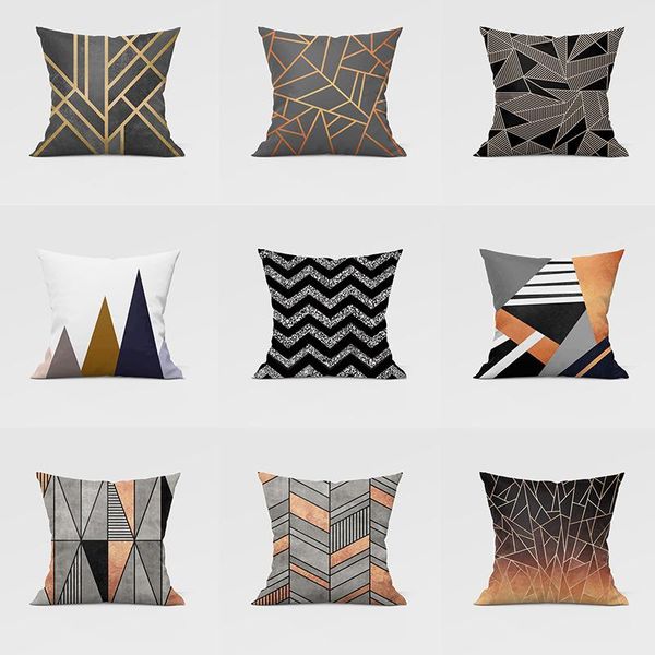 

cushion/decorative pillow grey geometric cover sofa cushion bed case home decoration car 45 * 45cm
