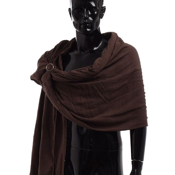 

men medieval scarf brown black blue wrap cloak primitive hood neckerchief sjaal middle ages mittelalter shoulder cowl, Blue;gray