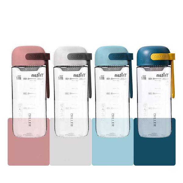 

water bottle 350ml / 500ml silicone outdoor cup large capacity sports plastic with filter hiking camping outdoor3.19