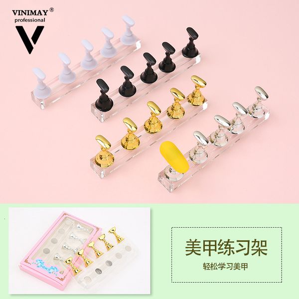 

acrylic practice base magnet nail piece drag display fixed bracket manicure tool