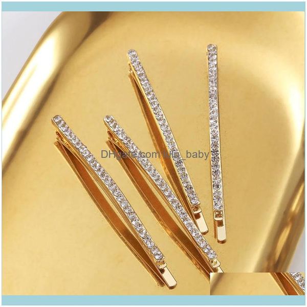 

headbands jewelry1/12 pcs rhinestones clip for women aessories crystal clips girls barrette pins hair jewelry headdress drop delivery 2021 f, Silver