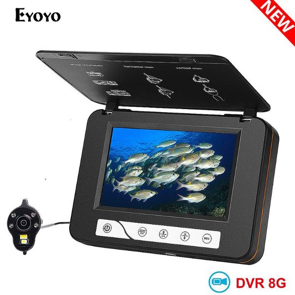 

eyoyo waterproof ip68 dvr fish finder 5"lcd monitor video camera 1000tvl underwater ice fishing ecoscandaglio peche ip cameras