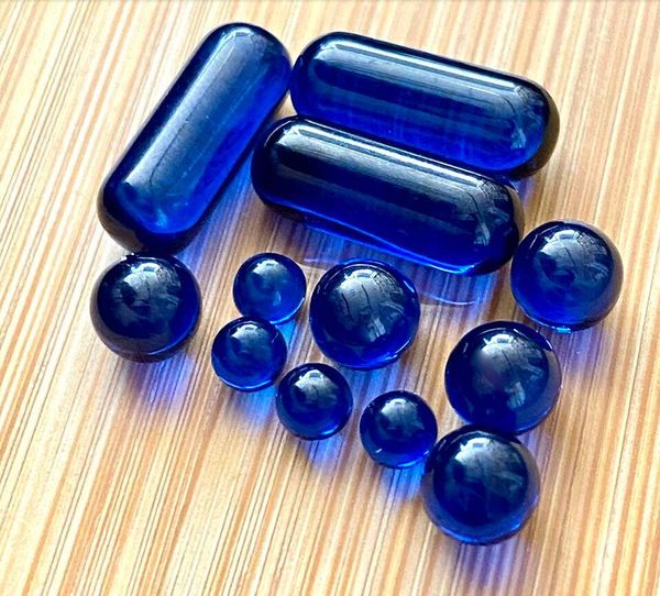 Sapphire Blue кружищиеся Terp Pearl Pill для курить мяч 4 мм 6 мм 8 мм DAB-шарик для кварцевых банковской установки для ногтей стеклянные бонги