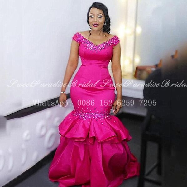 

party dresses pink long tiered mermaid evening 2021 shiny beads v neck women formal prom dress robe de doiree mariage, White;black