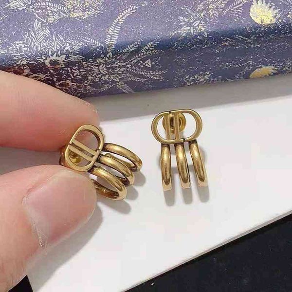 

special offer 75% off outlet online family's new letter earrings, Silver