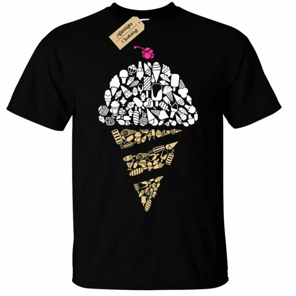 

helado camiseta cono copo mr. whippy para hombre, White;black