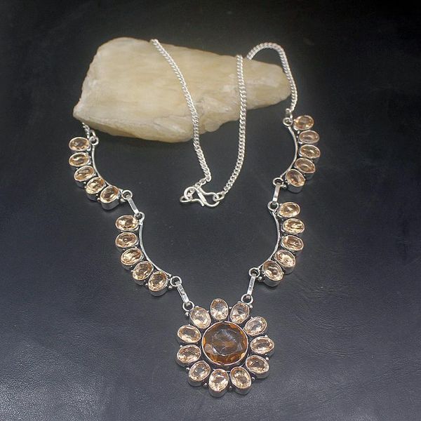 

chains gemstonefactory jewelry big promotion 925 silver gemstone multi gems morganite prom dresses ladies women chain necklace 20215031