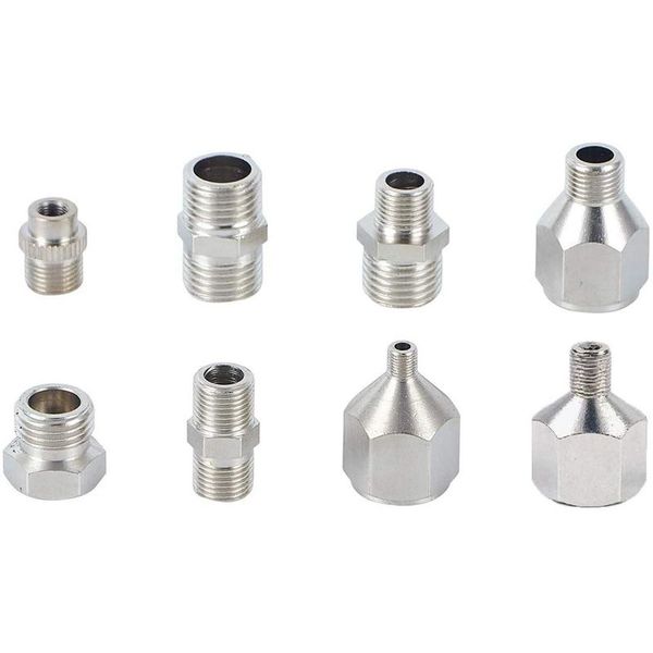 

professional spray guns 8 pieces airbrush flexible adapter fitting connector set for compressor and hose