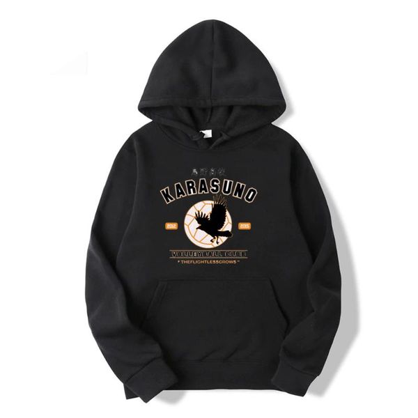 

men's hoodies & sweatshirts spring mens hip hop print haikyuu shoyo it japan anime hoodie sweatshirt oversized loose clothing fleece cl, Black