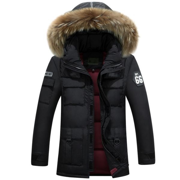 

duck feather men's et, thick warm coat, waterproof, soft and windproof, winter clothing, 90%, Black