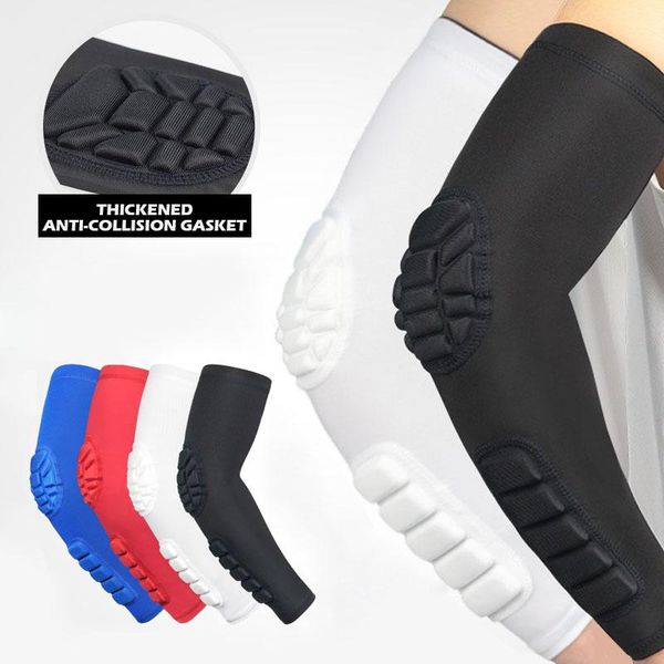 

elbow & knee pads dayselect 1pcs sports elastic anti-collision arm guard safety warmers fitness support basketball, Black;gray