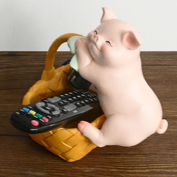 

storage baskets kawaii dog cat figurine basket pig box key phone chocolates candy home decor living room ornaments