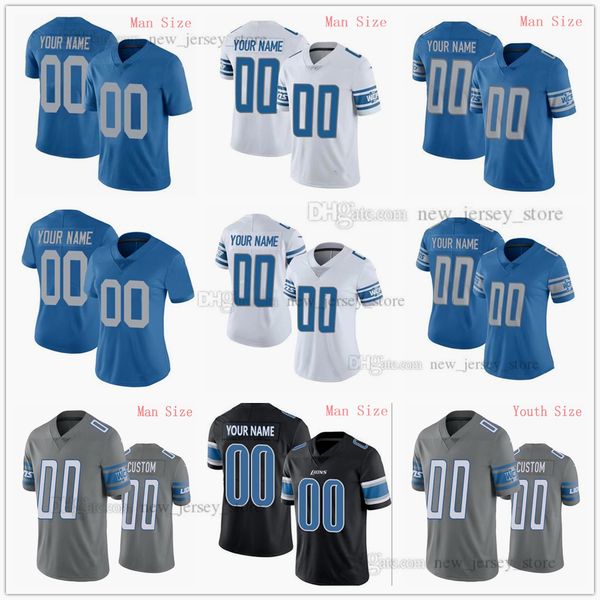 

custom detroitfootballjersey jerseys 2022 mens women youth kids jersey message any number name on the order size s-4xl, Black;yellow