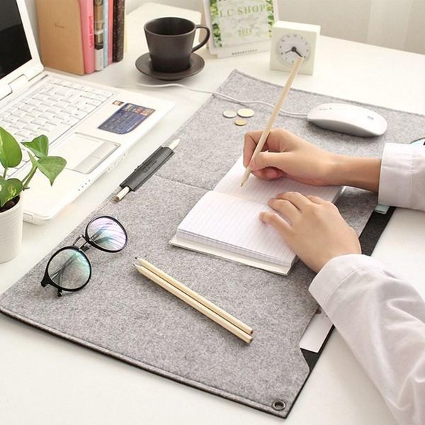 

mouse pads & wrist rests oversized felt non-slip padded pad double sided game keyboard multi-function portable desk 330x600mm