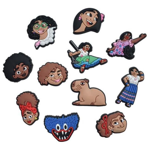 

wholesale pvc cartoon croc charms shoe decoration buckle accessories clog bracelet wristband button gift, White;pink