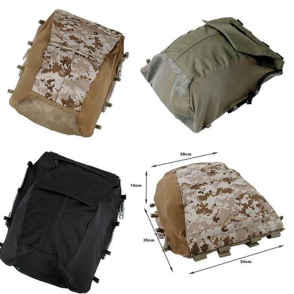 

tmc3293-rg/bk/aor1 tactical vest 2.0 zip panel back pack ng version support, Black;blue