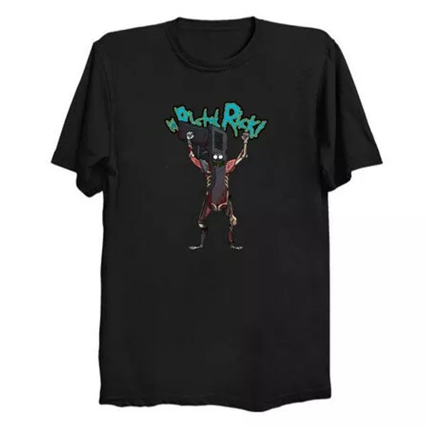 

Pistol Rick Gun Mad Scientist Pickle Schwifty Funny Cartoon Black T-shirt S-6XL, White;black