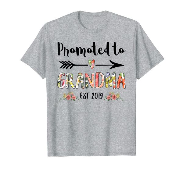 

Promoted to Grandma Est 2019 New Grandma To Be T-Shirt, Mainly pictures
