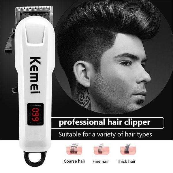 

electric hair cutting machine cordless barber shop clipper professional rechargeable trimmer for men adjustable 220312