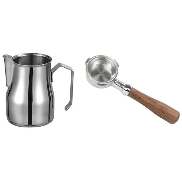 

coffee filters 500ml milk frothing jug thick foamer mugs with 58mm portafilter machine bottomless filter