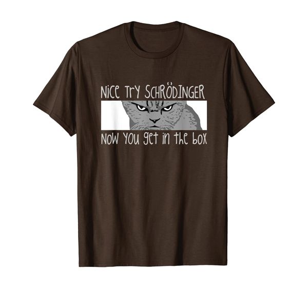 

schrodinger's cat t shirt - funny quantum physics tee, White;black