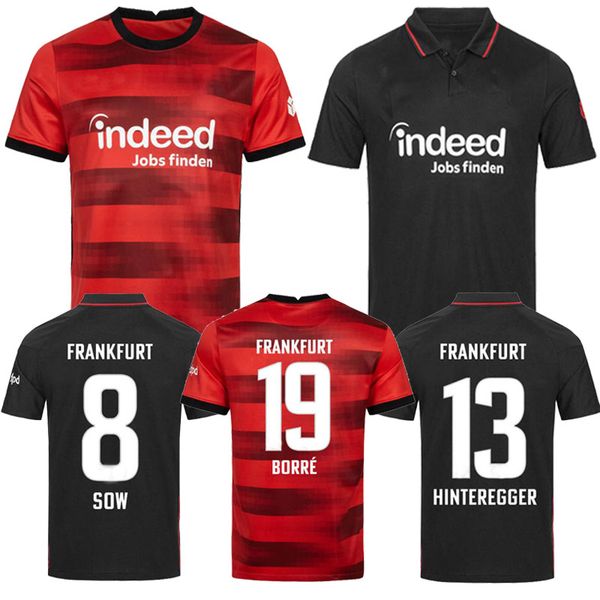 

21 22 eintracht frankfurt soccer jersey 2021 2022 die adler sow borrÃ© kostic jovic younes football uniform kids kit hasebe kamada hinteregge, Black;yellow