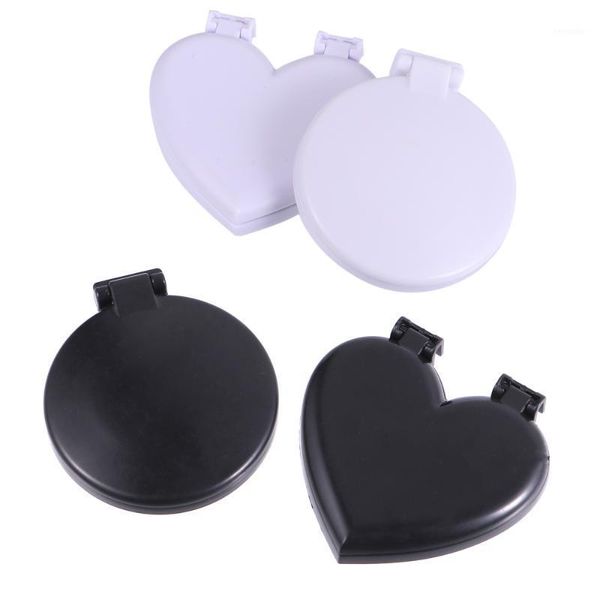 

20pcs mini makeup mirrors heart shape pocket portable foldable compact1