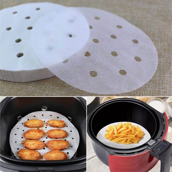 

wall stickers 100pcs baking paper greaseproof non-stick steamer air fryer pad for home restaurant kitchen accessories
