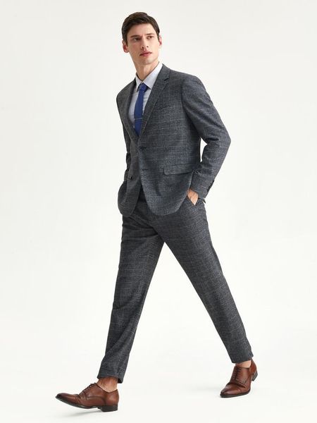 

men's suits & blazers brand suit western casual business autumn and winter formal fashion, White;black