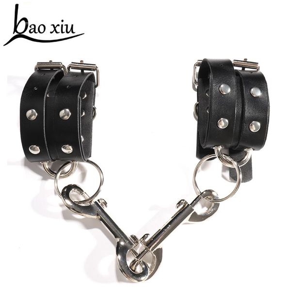 

punk vintage female leather harness bracelet metal buckle gothic waist to leg suspenders garter bangle for women tennis, Golden;silver
