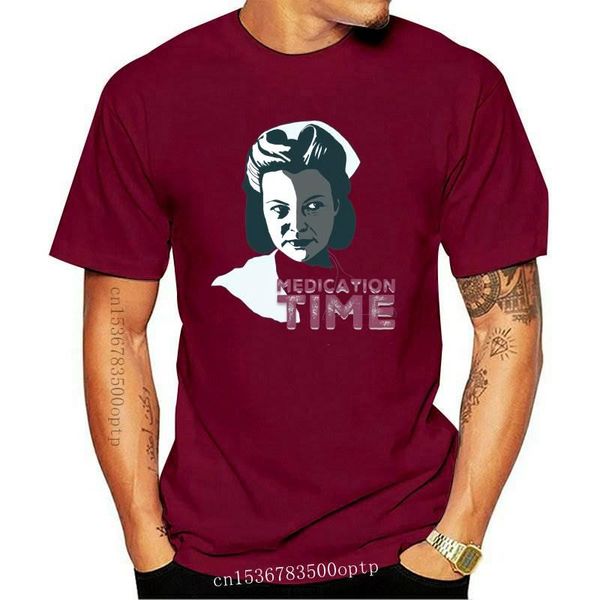 

men's t-shirts 2021 one flew over the cuckoo's nest it's medication time shirt ratched graphic tee cool movie t-shirt, White;black