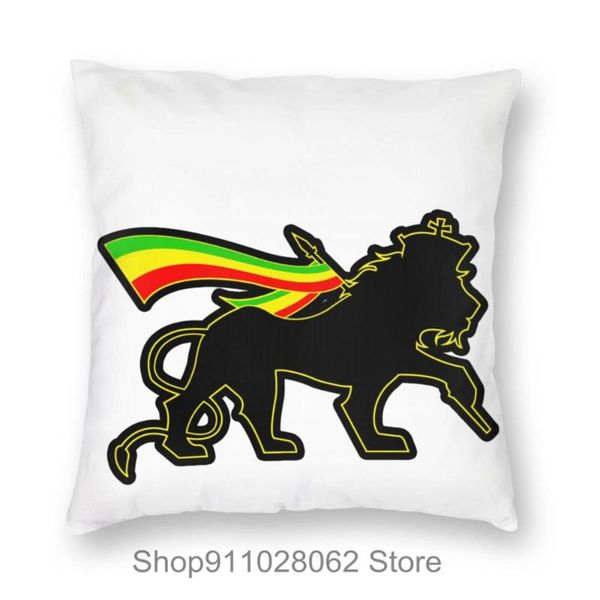 

lion of judah throw pillows covers cases velvet pillowcase cushion protector 24x24 long camping meditation white blue firm cushion/decorativ