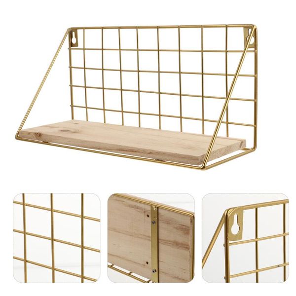 

other home decor 1set simple style storage shelf durable wall-mounted rack ornament