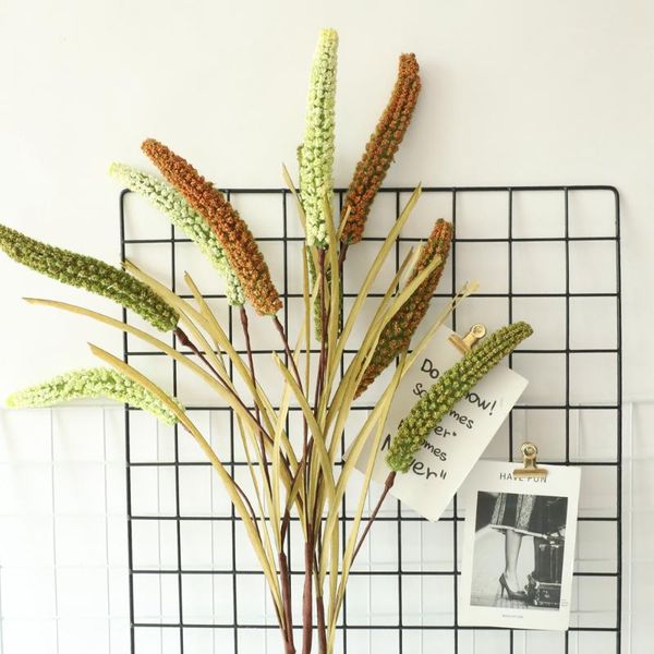 

decorative flowers & wreaths artificial wreath wheat plant with leaves cereals long branch for home el decor fake diy garden decoration